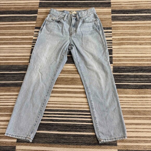 Madewell Women's The Perfect Vintage Jean Cotton Zip Fly Light Wash Size 25P - Picture 1 of 15